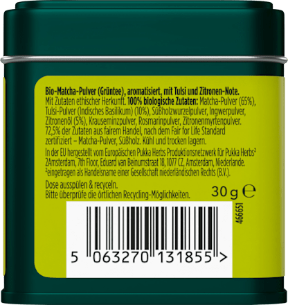 Grüner Tee Matcha, Tulsi Lemon, 30 g