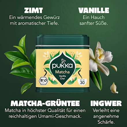 Grüner Tee Matcha, Vanilla Chai, 30 g