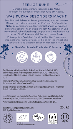 Kruidenthee "Night Time" met haverbloesemtop, lavendel &amp; lindebloesem (20 theezakjes), 20 g