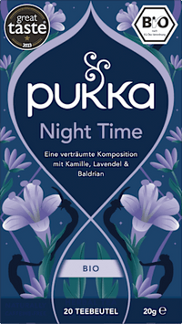 Kräutertee "Night Time" mit Kamille, Lavendel & Baldrian (20 Beutel), 20 g