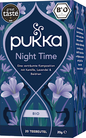 Kräutertee "Night Time" mit Kamille, Lavendel & Baldrian (20 Beutel), 20 g