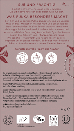 Kräutertee "Vanilla Chai" mit Zimt, Ingwer & Vanille (20 Beutel), 40 g