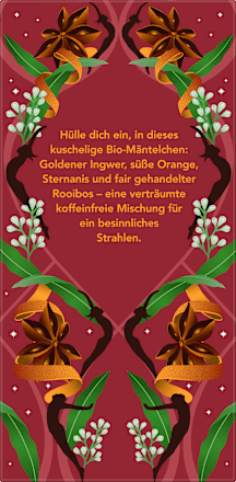 Kräutertee "Winterfreude" mit Ingwer, Rooibos, Orange & Sternanis (20 Beutel), 38 g