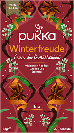 Kräutertee "Winterfreude" mit Ingwer, Rooibos, Orange & Sternanis (20 Beutel), 38 g