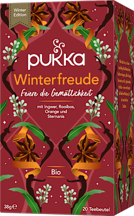 Kräutertee "Winterfreude" mit Ingwer, Rooibos, Orange & Sternanis (20 Beutel), 38 g