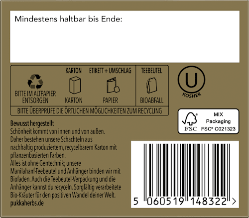 Kräutertee "Winterfreude" mit Ingwer, Rooibos, Orange & Sternanis (20 Beutel), 38 g
