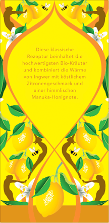 Kräutertee Zitrone & Ingwer mit Manuka-Honignote (20 Beutel), 34 g