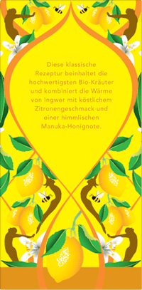 Kräutertee Zitrone & Ingwer mit Manuka-Honignote (20 Beutel), 34 g
