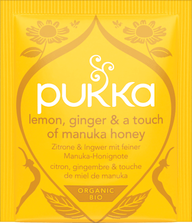 Kräutertee Zitrone & Ingwer mit Manuka-Honignote (20 Beutel), 34 g