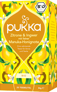 Kräutertee Zitrone & Ingwer mit Manuka-Honignote (20 Beutel), 34 g