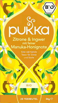 Kräutertee Zitrone & Ingwer mit Manuka-Honignote (20 Beutel), 34 g