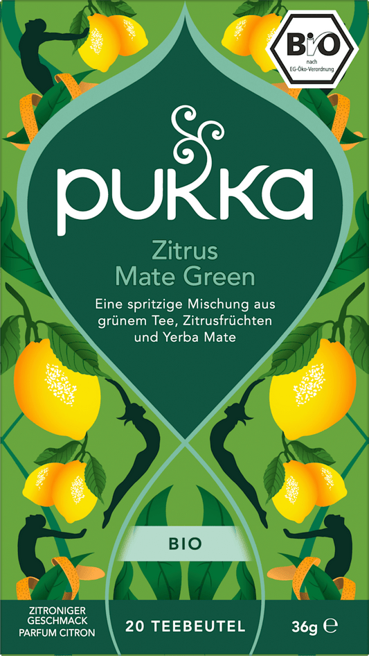 Tisane pukka, Citronnelle Maté Vert (20 sachets), 36 g