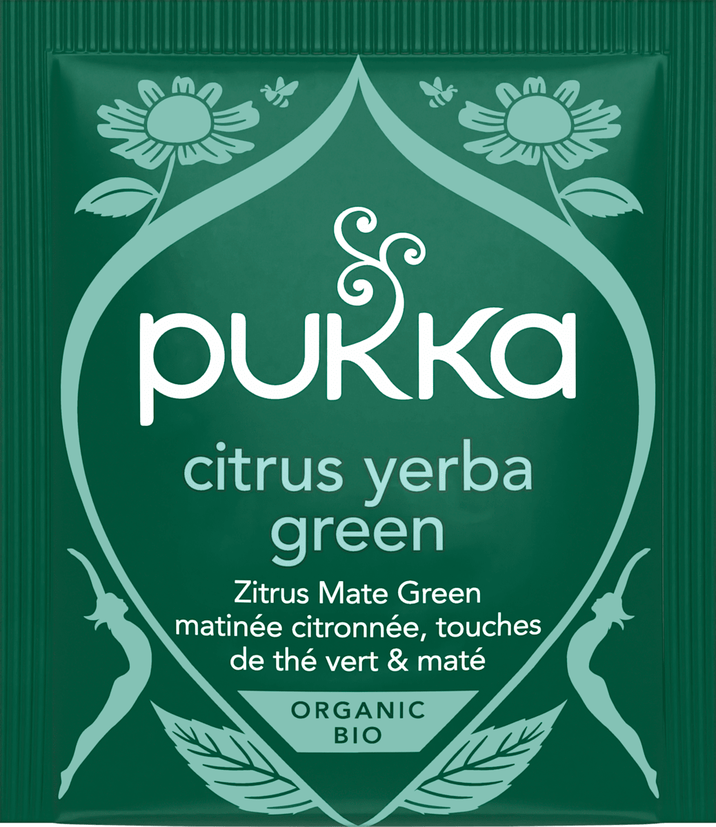pukka Kräutertee, Zitrus Mate Green (20 Beutel), 36 g