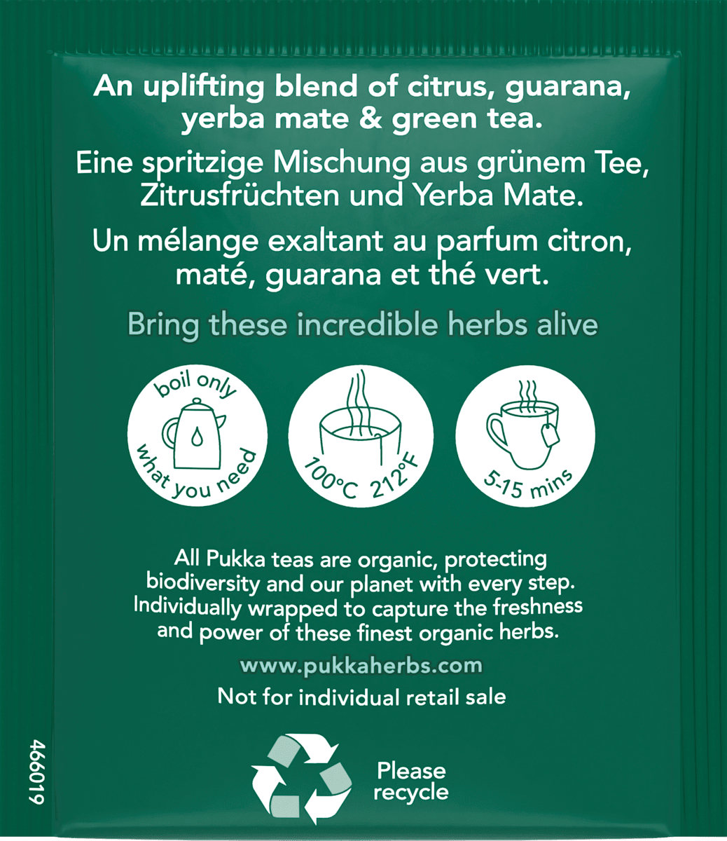 pukka Kräutertee, Zitrus Mate Green (20 Beutel), 36 g