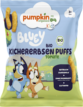 Kindersnack Bluey Kichererbsen Puffs Tomate ab 3 Jahren, 20 g