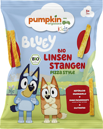 Kindersnack Bluey Linsen Stangen Pizza Style ab 3 Jahren, 30 g