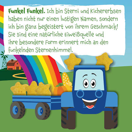 Kindersnack Kichererbsen Sterne mit Mais & Kürbis, ab 12 Monaten, 20 g