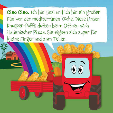 Kindersnack Linsen Puffs mit Tomate, Karotte & Kräutern ab 1 Jahr, 20 g