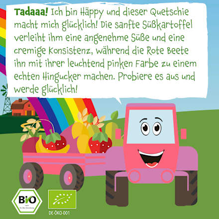 Quetschie Birne, Erdbeere, Süßkartoffel, Rote Beete, Banane & Hafer, ab 6 Monaten, 100 g