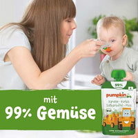 Quetschie Karotte, Kürbis, Süßkartoffel & Mais ab 6 Monaten, 100 g