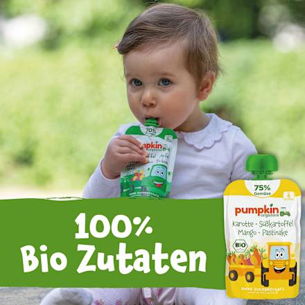 Quetschie Karotte, Süßkartoffel, Mango & Pastinake ab 6 Monaten, 100 g