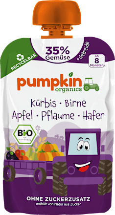 Quetschie Kürbis, Birne, Apfel, Pflaume, Hafer, ab dem 8. Monat, 100 g