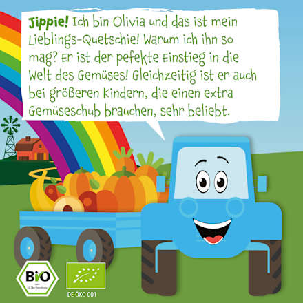 Quetschie Kürbis, Karotte, Apfel, Banane & Pfirsich, ab 6 Monaten, 100 g