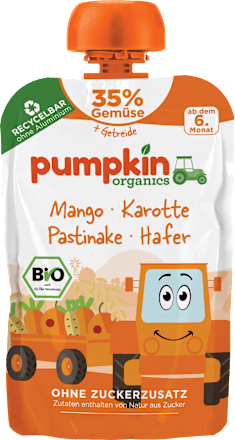 Quetschie Mango, Karotte, Pastinake und Hafer, ab 6 Monaten, 100 g