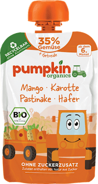 Quetschie Mango, Karotte, Pastinake und Hafer, ab 6 Monaten, 100 g