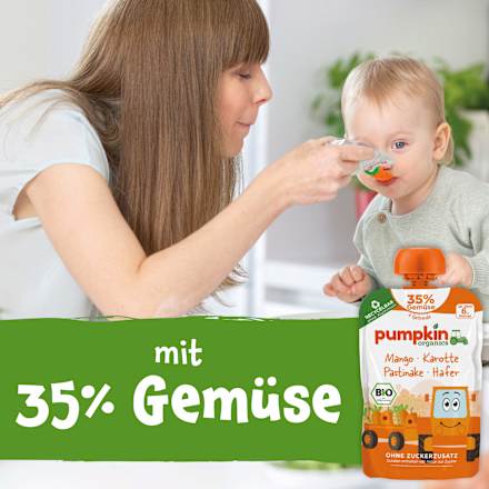 Quetschie Mango, Karotte, Pastinake und Hafer, ab 6 Monaten, 100 g