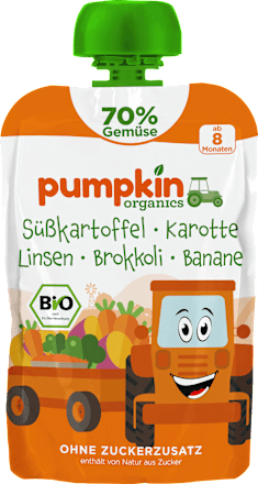 Quetschie Süßkartoffel, Karotte, Linsen, Brokkoli & Banane ab 8 Monaten, 100 g