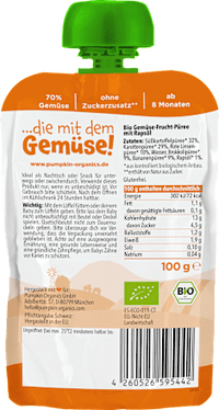 Quetschie Süßkartoffel, Karotte, Linsen, Brokkoli & Banane ab 8 Monaten, 100 g