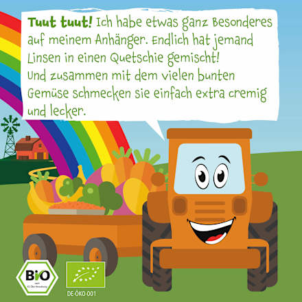 Quetschie Süßkartoffel, Karotte, Linsen, Brokkoli & Banane ab 8 Monaten, 100 g