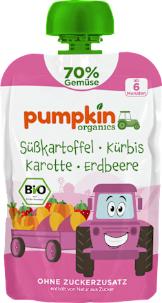 Quetschie Süßkartoffel, Kürbis, Karotte & Erdbeere ab 6 Monaten, 100 g