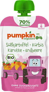 Quetschie Süßkartoffel, Kürbis, Karotte & Erdbeere ab 6 Monaten, 100 g