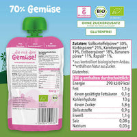Quetschie Süßkartoffel, Kürbis, Karotte & Erdbeere ab 6 Monaten, 100 g