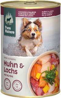 Nat hondenvoer met kip, zalm, rundvlees &amp; pompoen, 400 g
