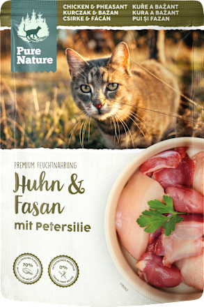 Nat kattenvoer met kip, fazant &amp; peterselie, 85 g