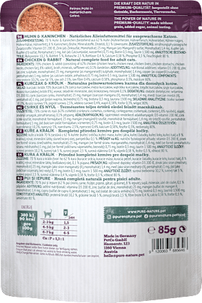 Nat kattenvoer met kip, konijn &amp; paardenbloem, 85 g