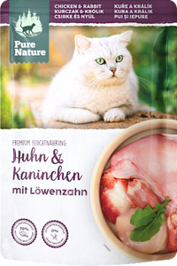 Nat kattenvoer met kip, konijn &amp; paardenbloem, 85 g