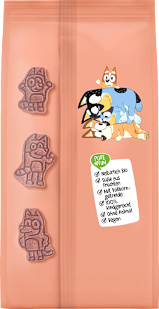 Kinderkekse Bluey Dinkel-Kirsche-Erdbeere ab 3 Jahren, 125 g