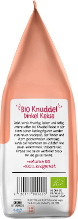 Kinderkekse Bluey Dinkel-Kirsche-Erdbeere ab 3 Jahren, 125 g