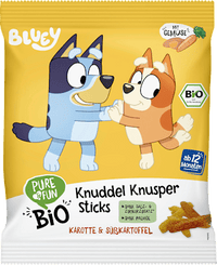Kindersnack Bluey Knusper Sticks Karotte & Süßkartoffel ab 12 Monaten, 30 g