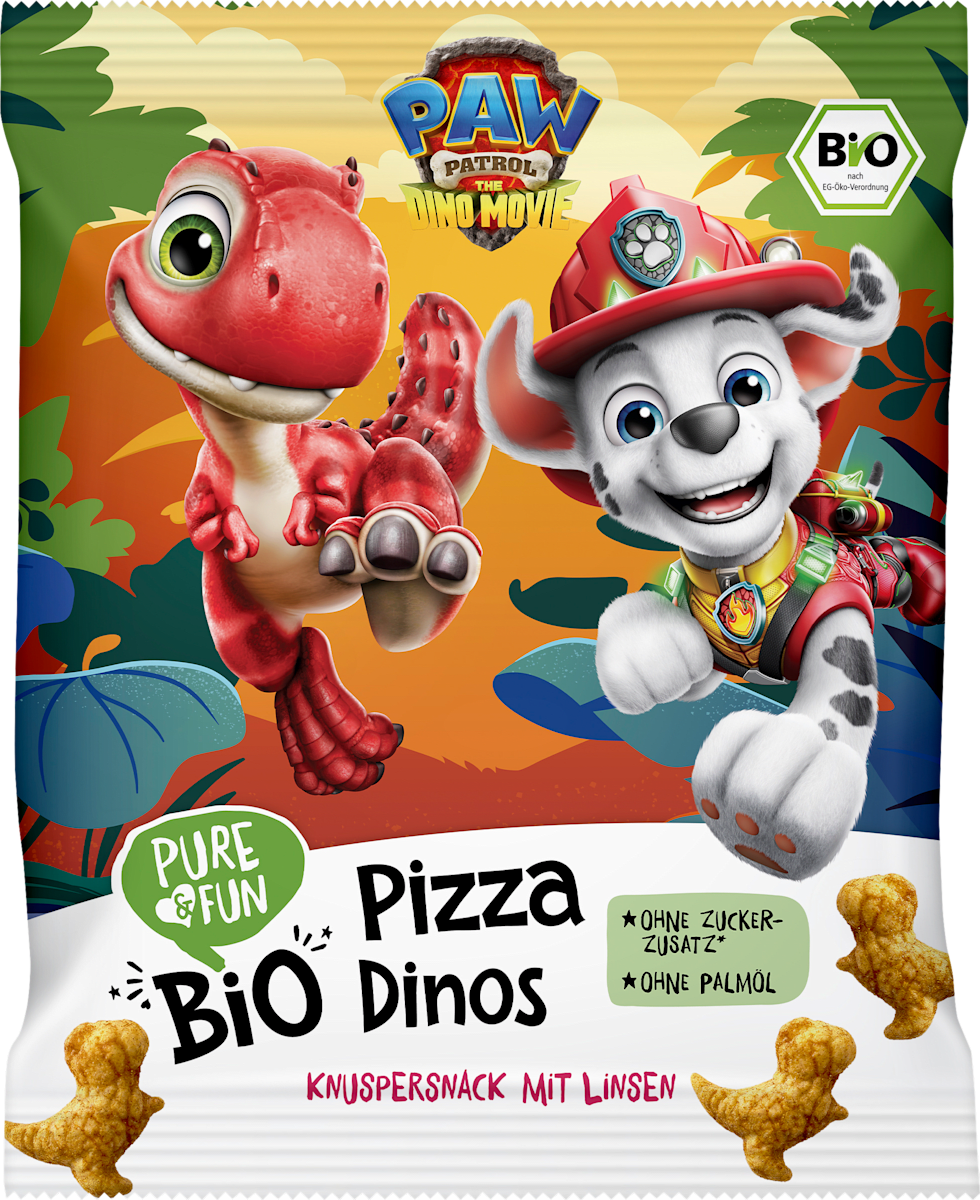 PURE & FUN Kindersnack PAW Patrol Pizza Dinos ab 3 Jahren, 30 g