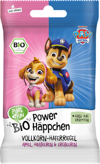 Kindersnack Power Häppchen Vollkorn-Haferriegel Apfel, Himbeeren & Erdbeeren, ab 12 Monaten, 40 g