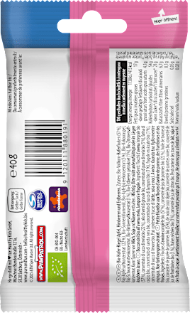 Kindersnack Power Häppchen Vollkorn-Haferriegel Apfel, Himbeeren & Erdbeeren, ab 12 Monaten, 40 g