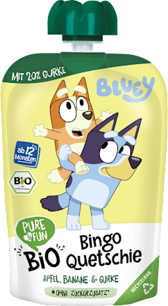 Quetschie Bluey mit Apfel, Banane & Gurke ab 12 Monaten, 100 g