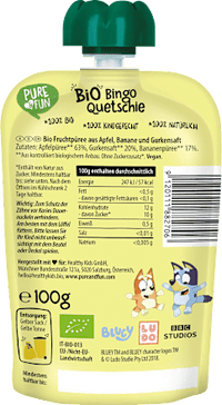 Quetschie Bluey mit Apfel, Banane & Gurke ab 12 Monaten, 100 g