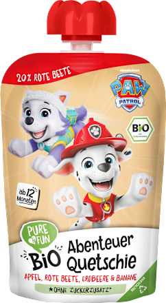 Quetschie Paw Patrol Apfel, rote Beete, Erdbeere & Banane ab 12 Monaten, 100 g