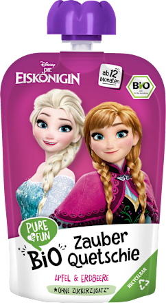 Quetschie Zauber Anna & Elsa Apfel & Erdbeere ab 12 Monaten, 100 g